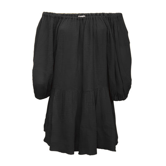 Capri Mini Dress Gauze - Black