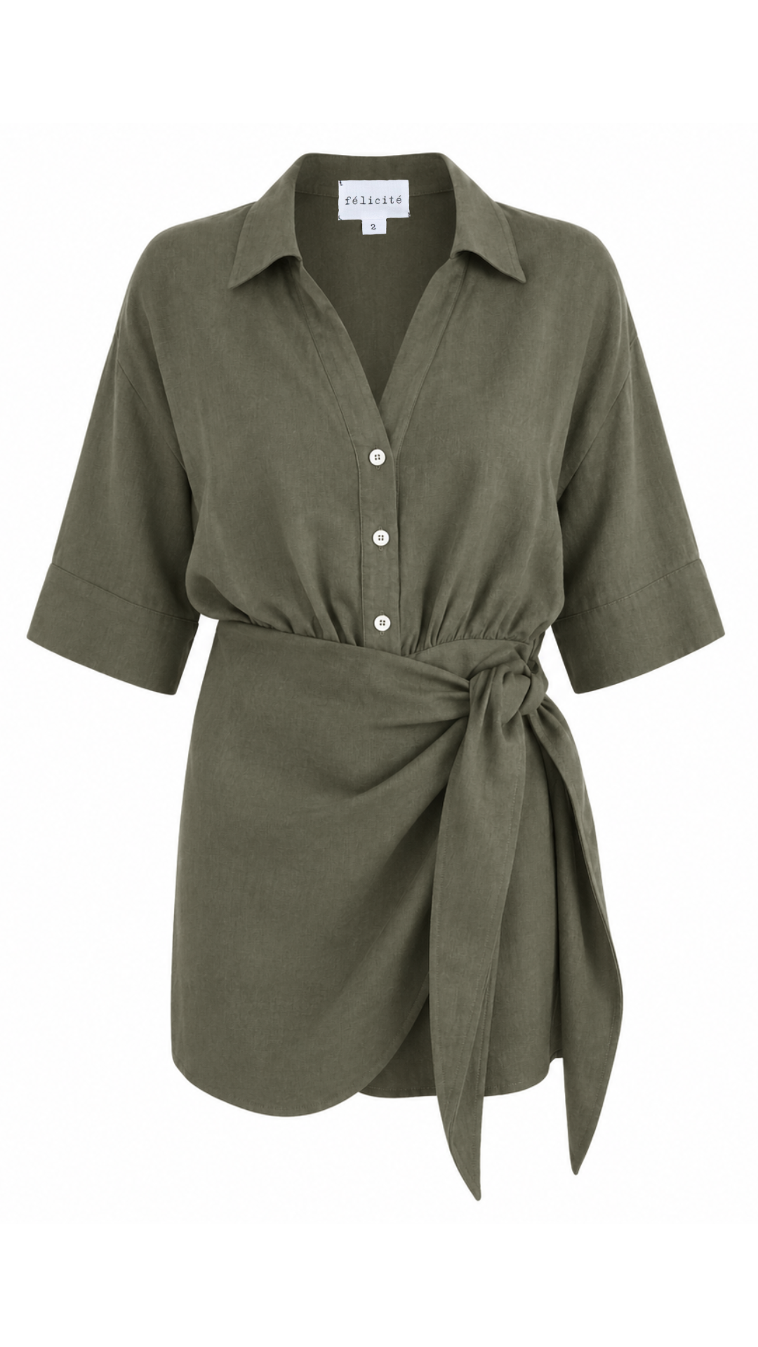 Skort Romper Cotton Blend - Military