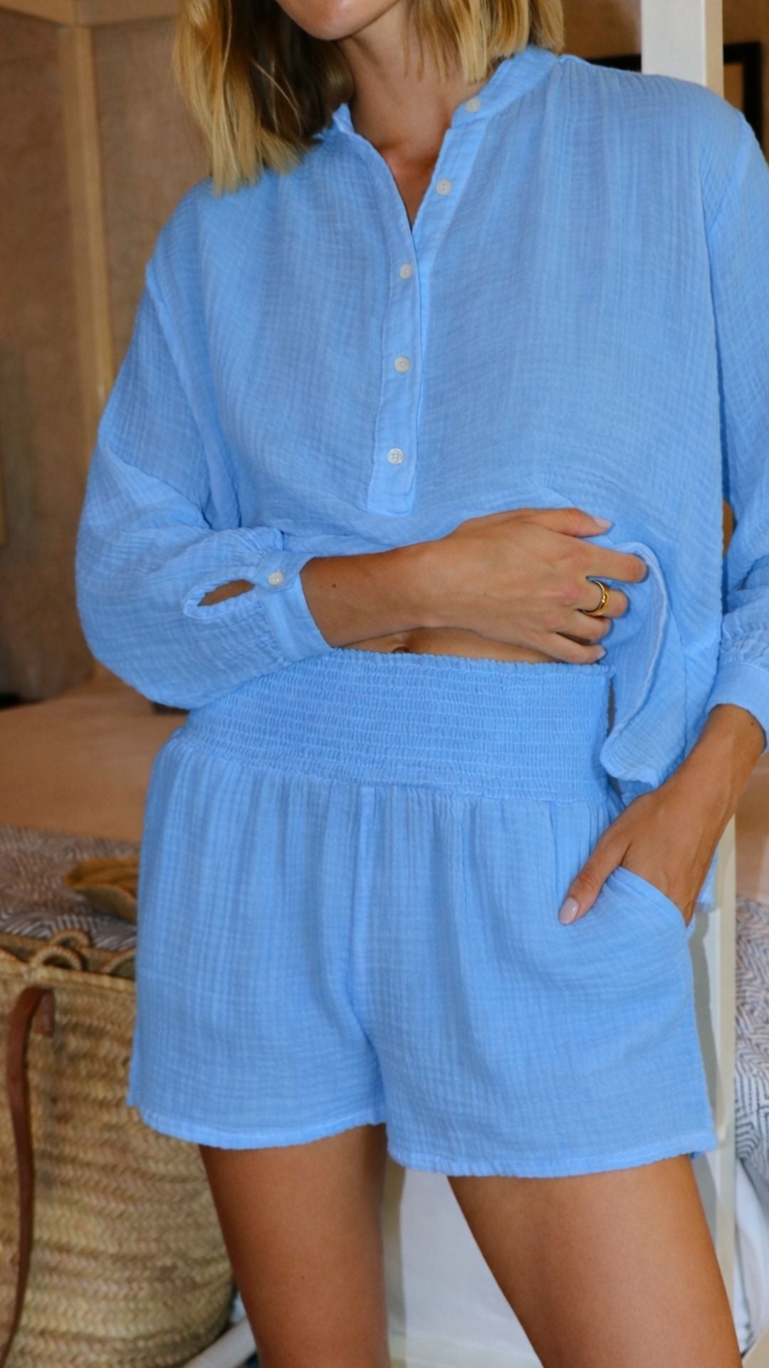 Smock Short Gauze - Baby Boy