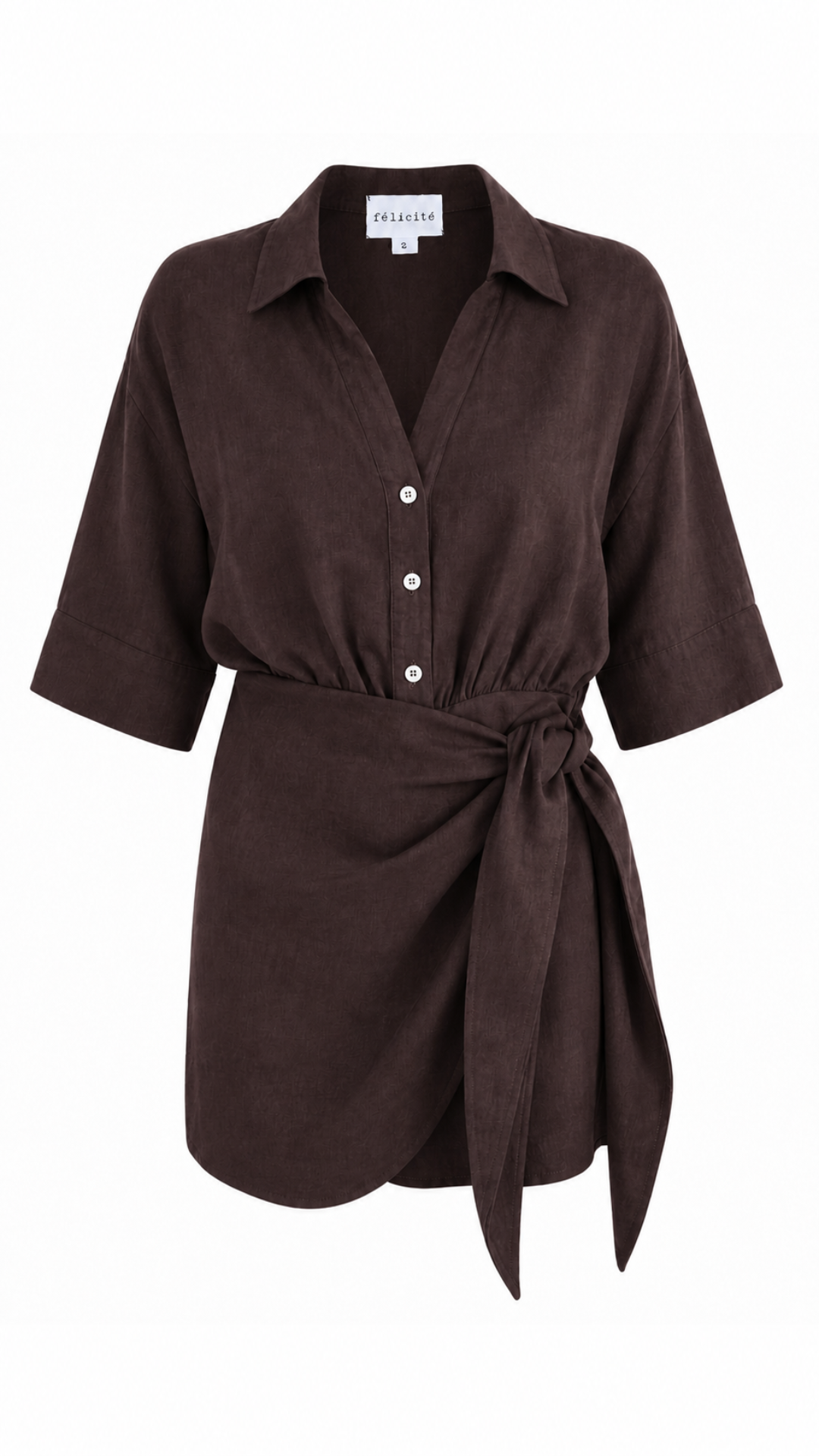 Skort Romper Cotton Blend - Bark