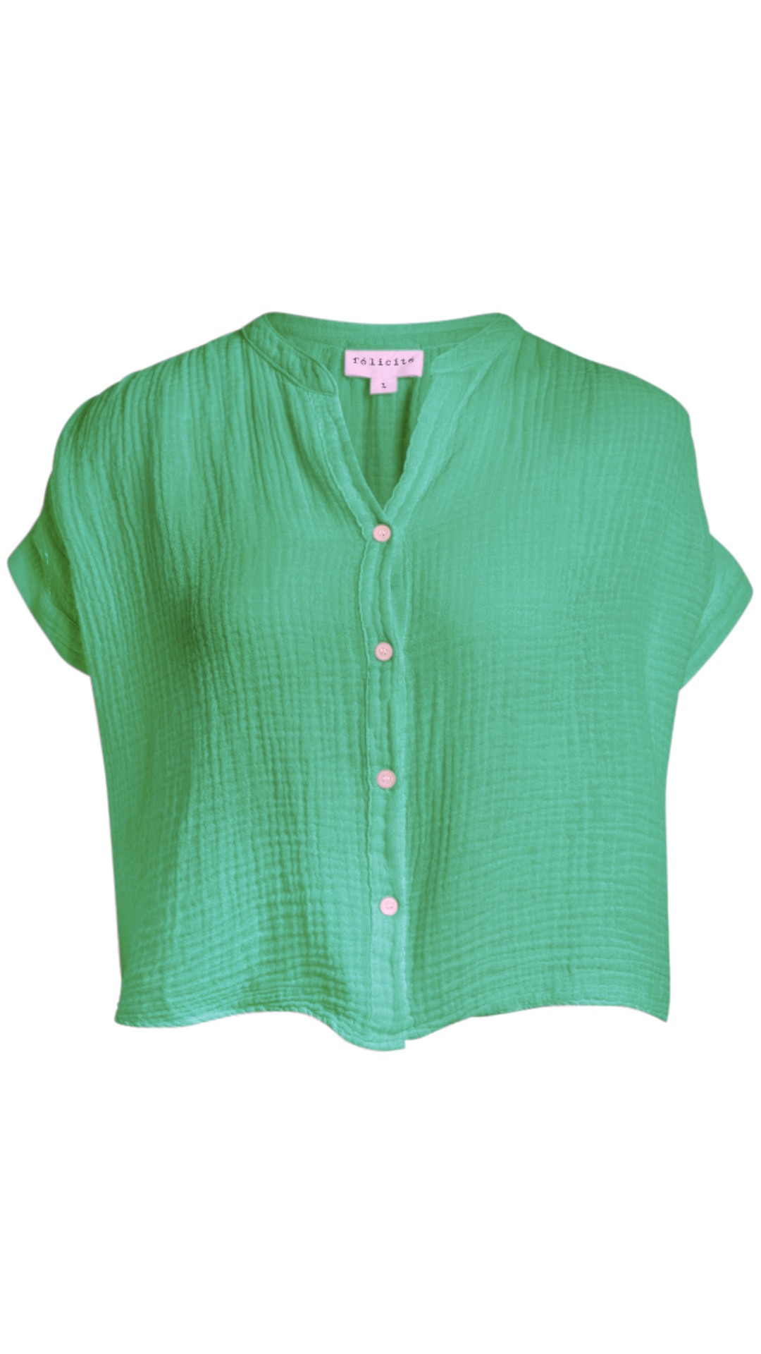 Short Sleeve Top Cotton Gauze - Sherbert