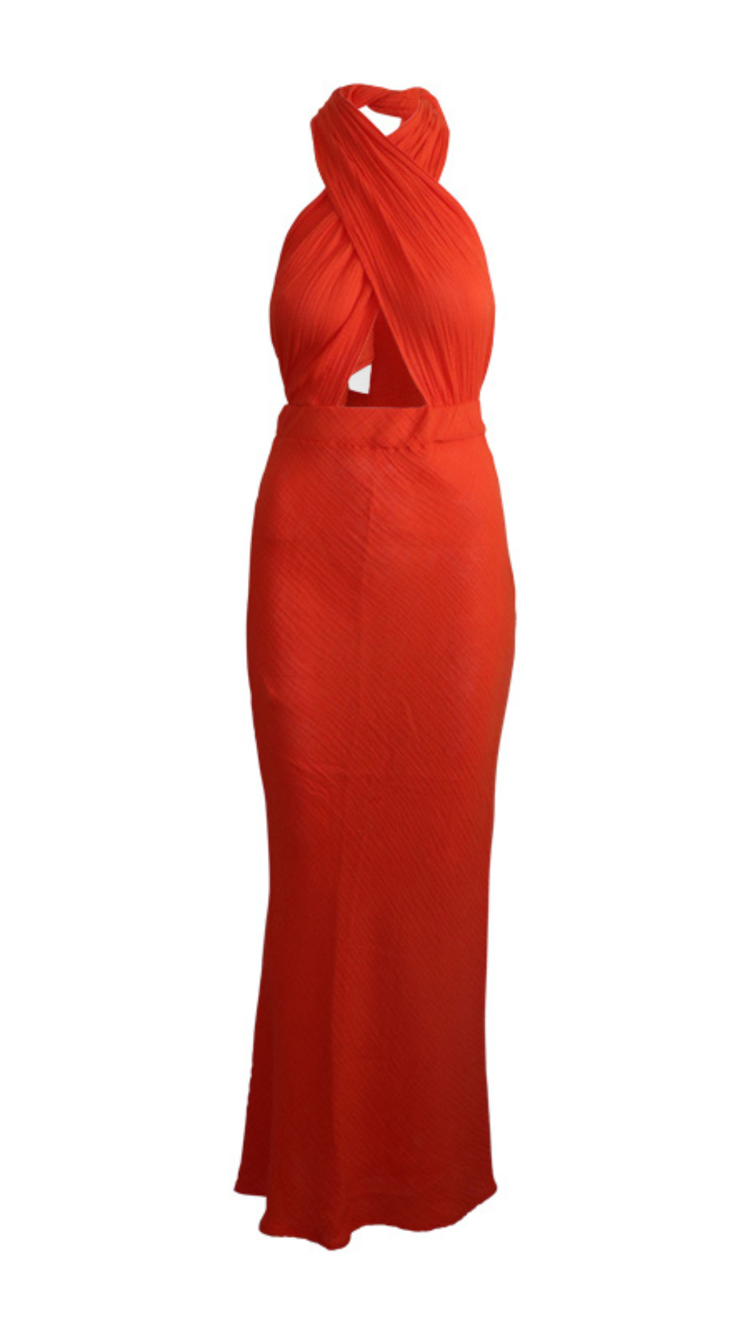 Halter Maxi Dress Gauze - Cherry