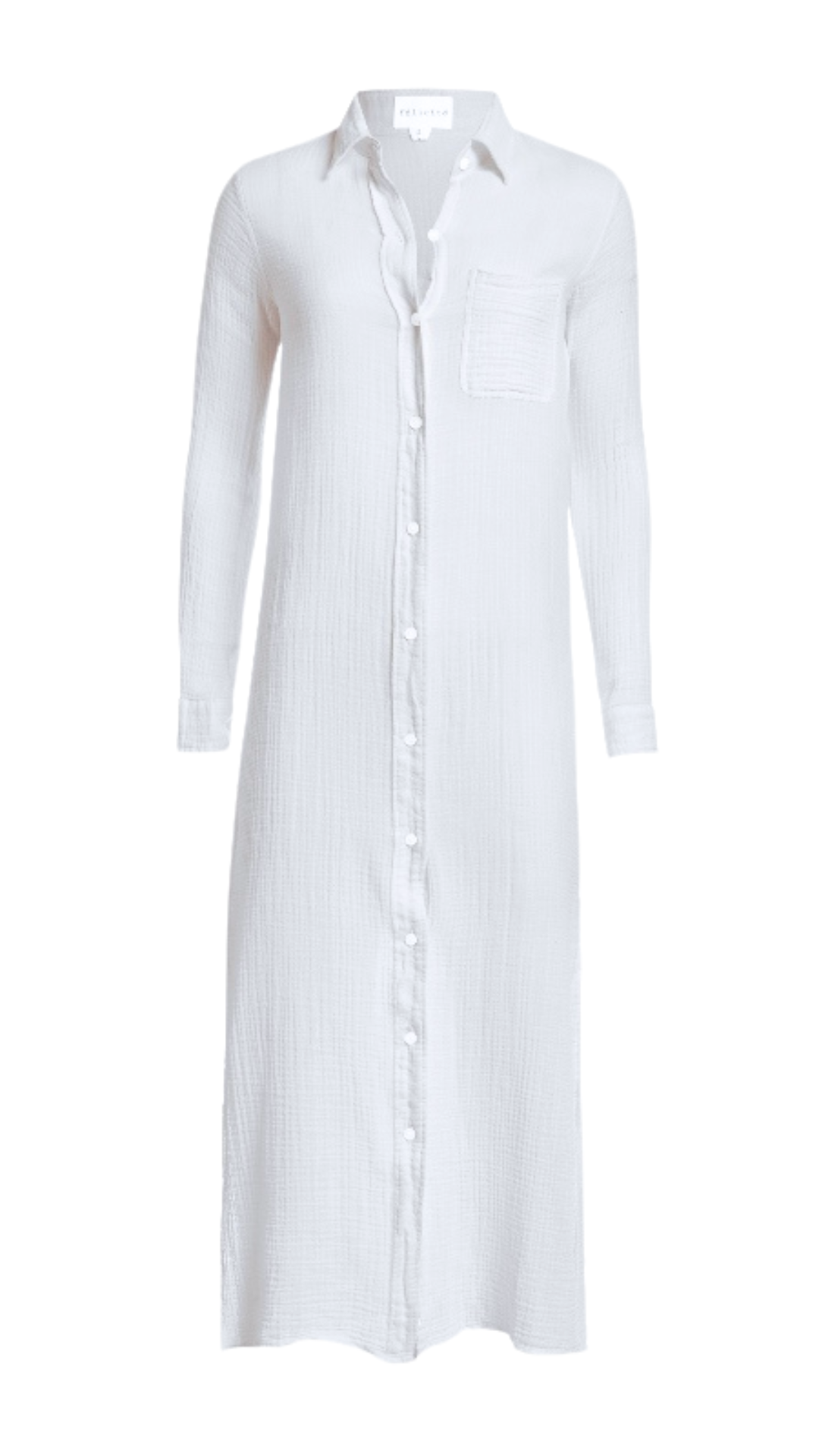 Boyfriend Maxi Dress Gauze - White