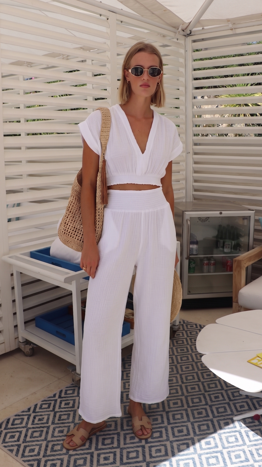 Smock Pant Gauze - White