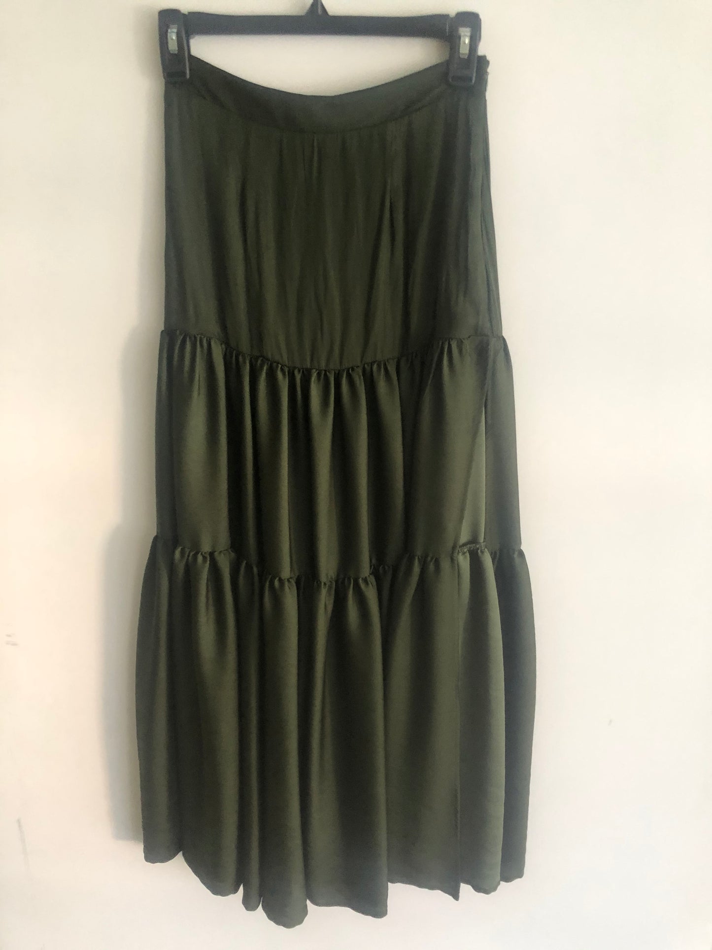 Side Slit Maxi Skirt 100% Recycled Polyester - Olive