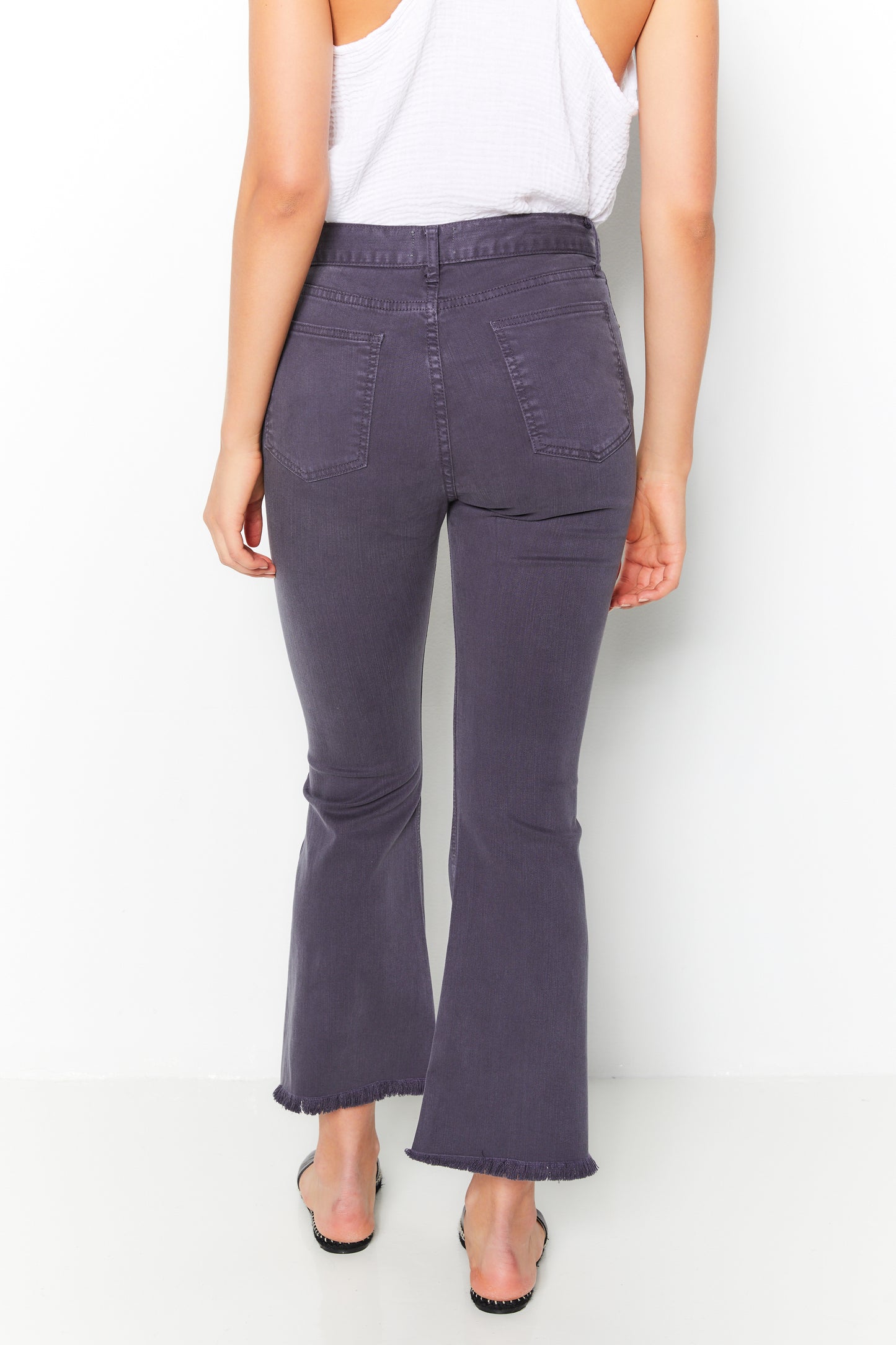 Cropped Flair Pant Twill - Carbon