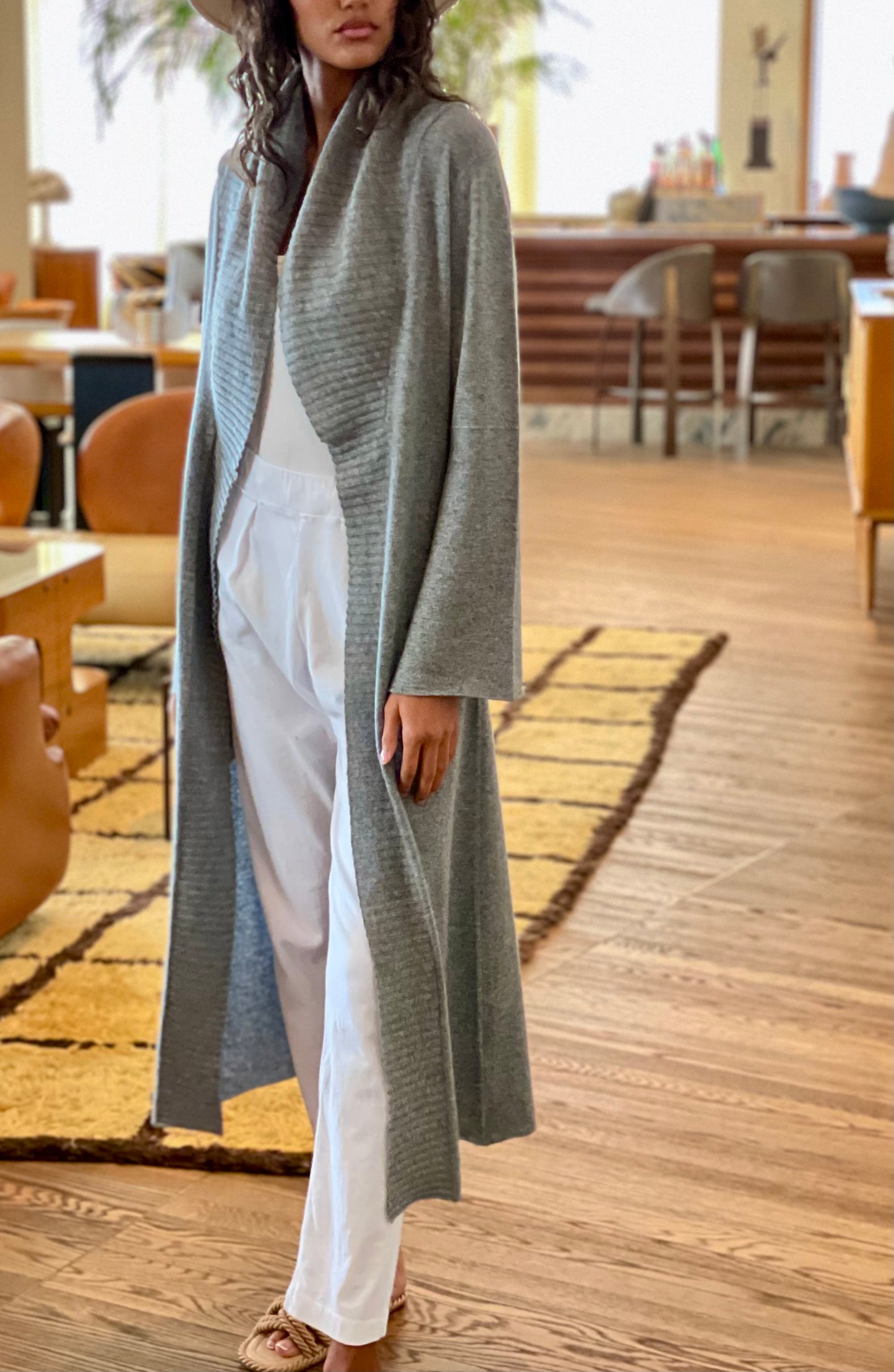 Cashmere Duster -Heather Grey