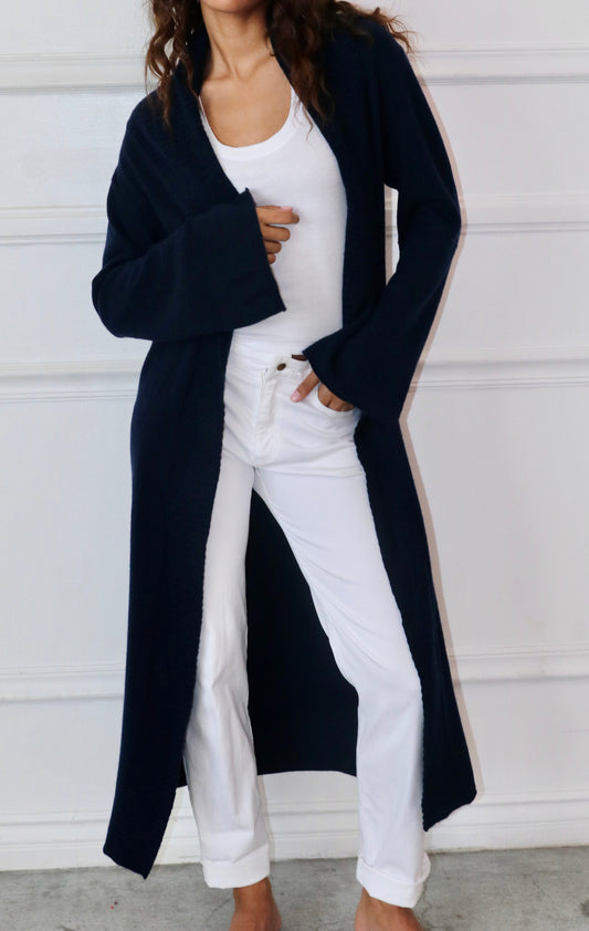 Cashmere Duster -Navy