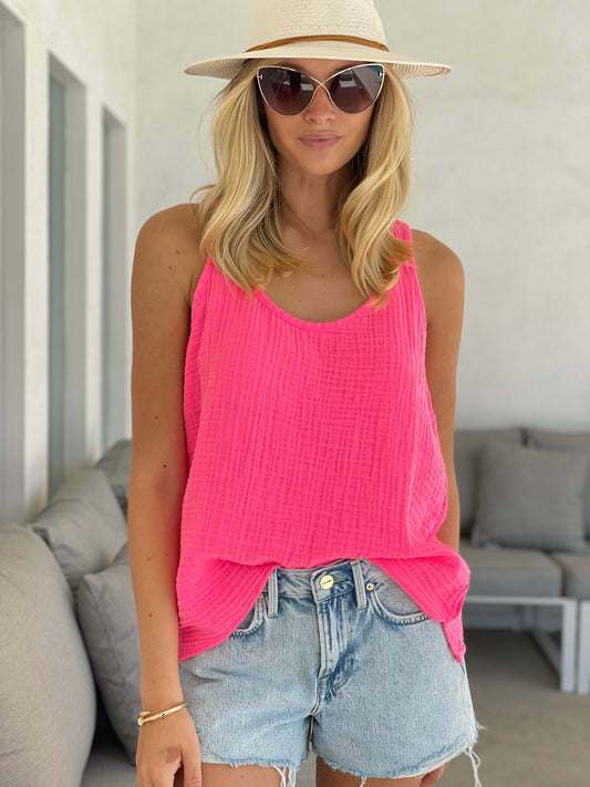 Racerback Tank - Hot Pink