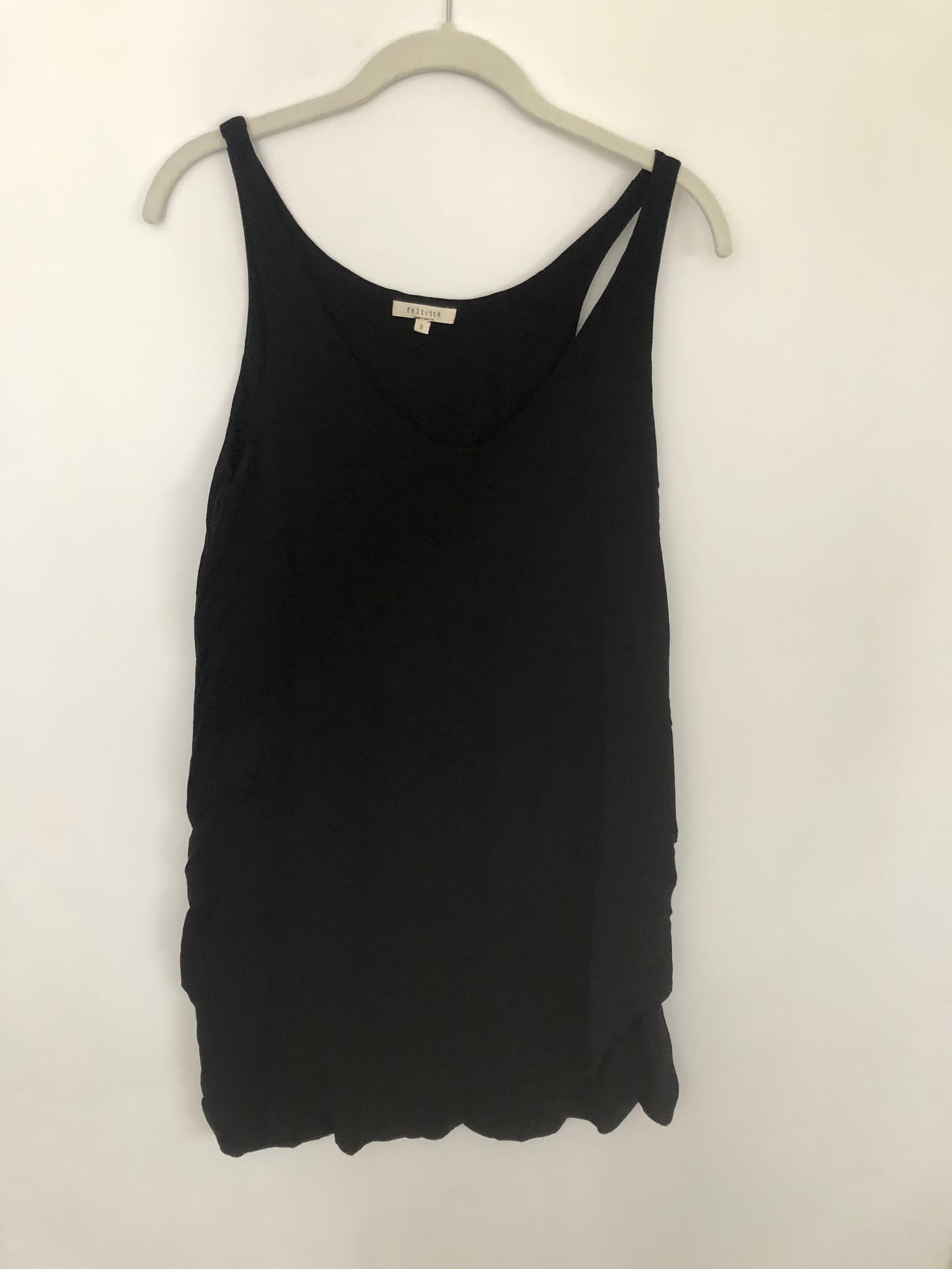 Mini Dress Rayon Spandex -Black
