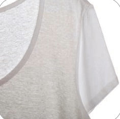 Short Sleeve Cotton Mix Media T Shirt - White